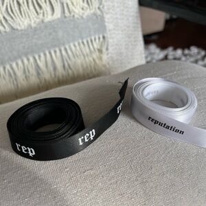 Taylor swift reputation ribbons black white rep eras bows